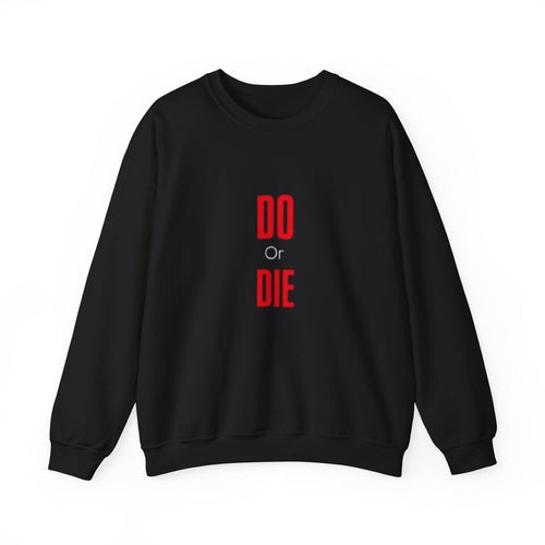 Crewneck Sweatshirt – Minimal 'DO / DIE' Red Vertical Typography