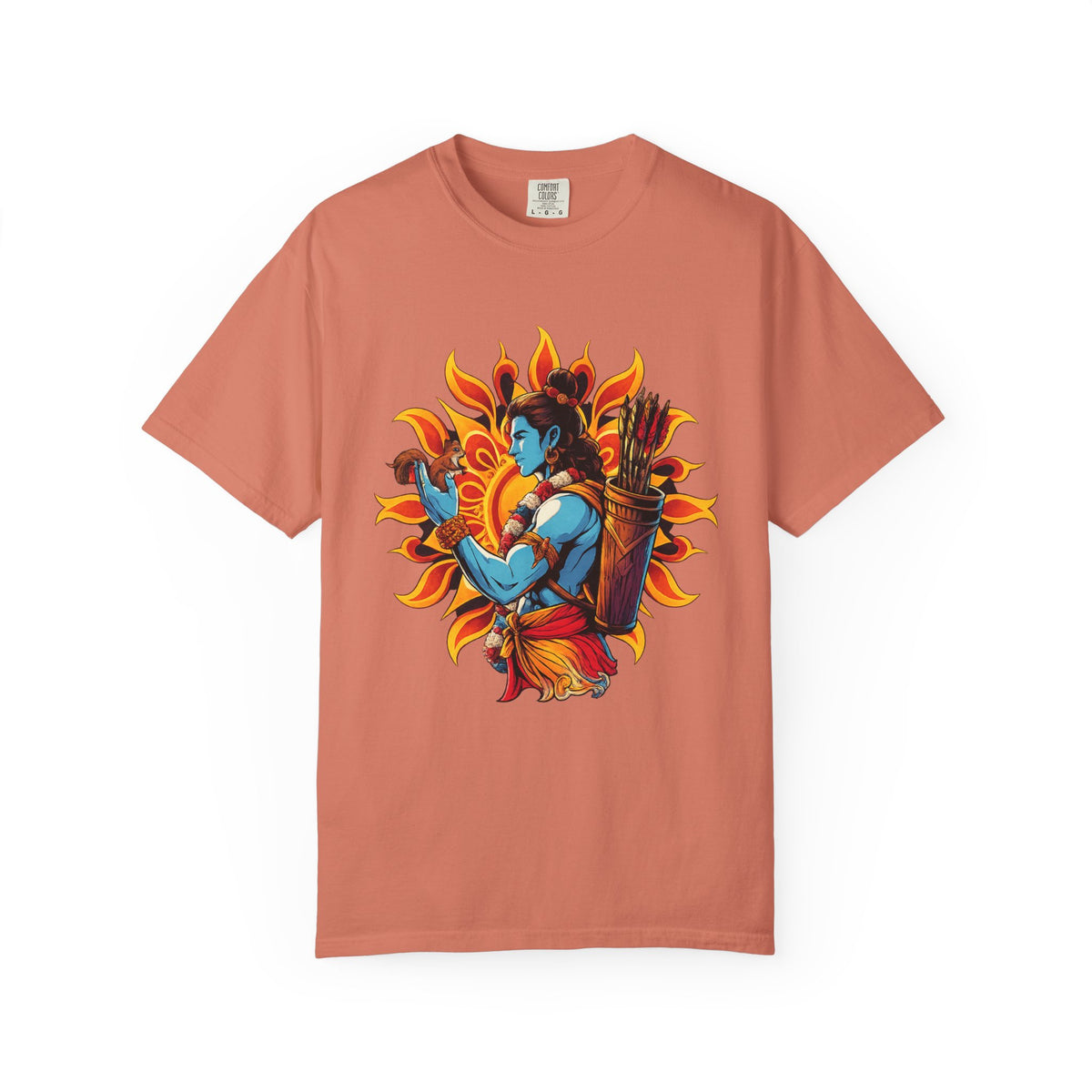 T-Shirt Ram Ji — Mythic Archer Illustration Tee (Sunburst Warrior Graphic)