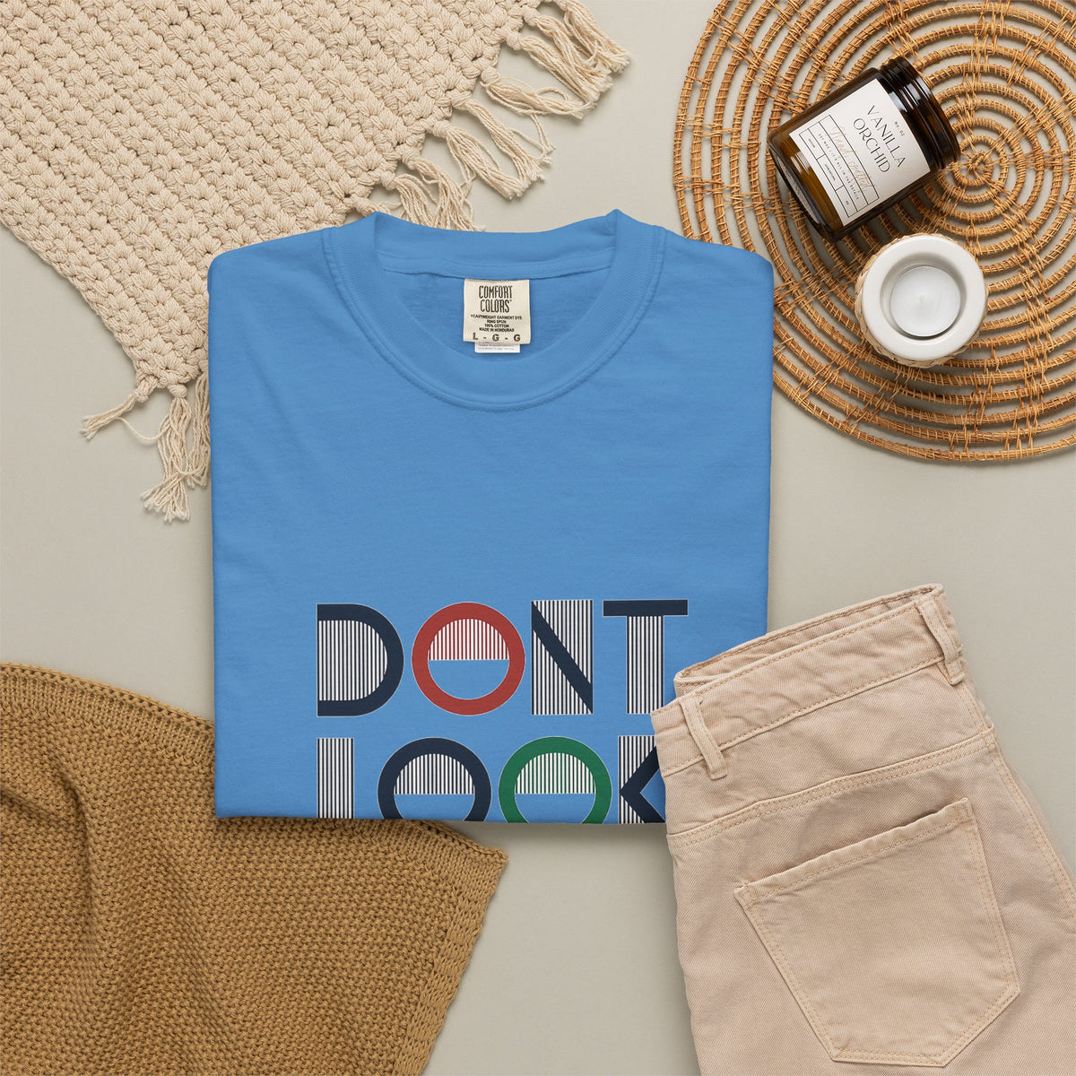 Don't Look Back T-Shirt — Retro Motivational Graphic Tee