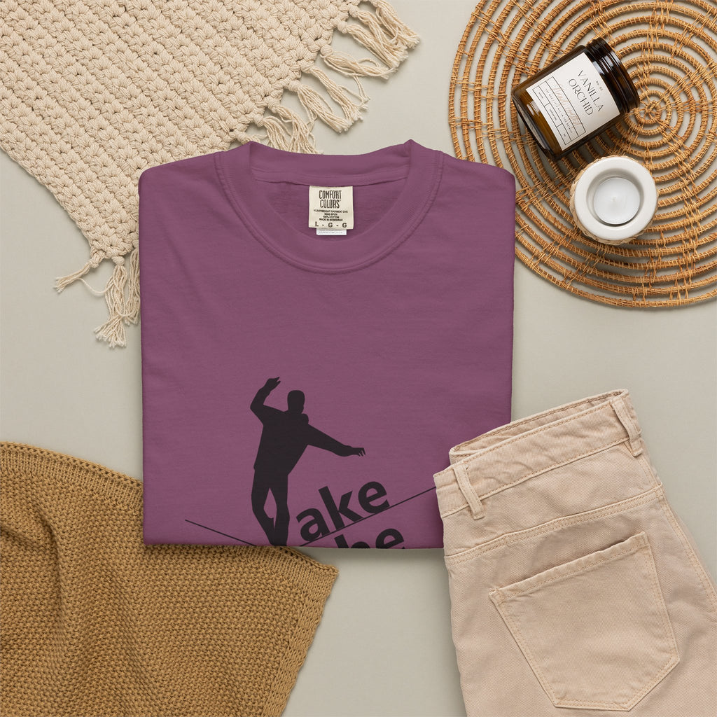 Take the Risk T-Shirt — Tightrope Silhouette Motivational Tee