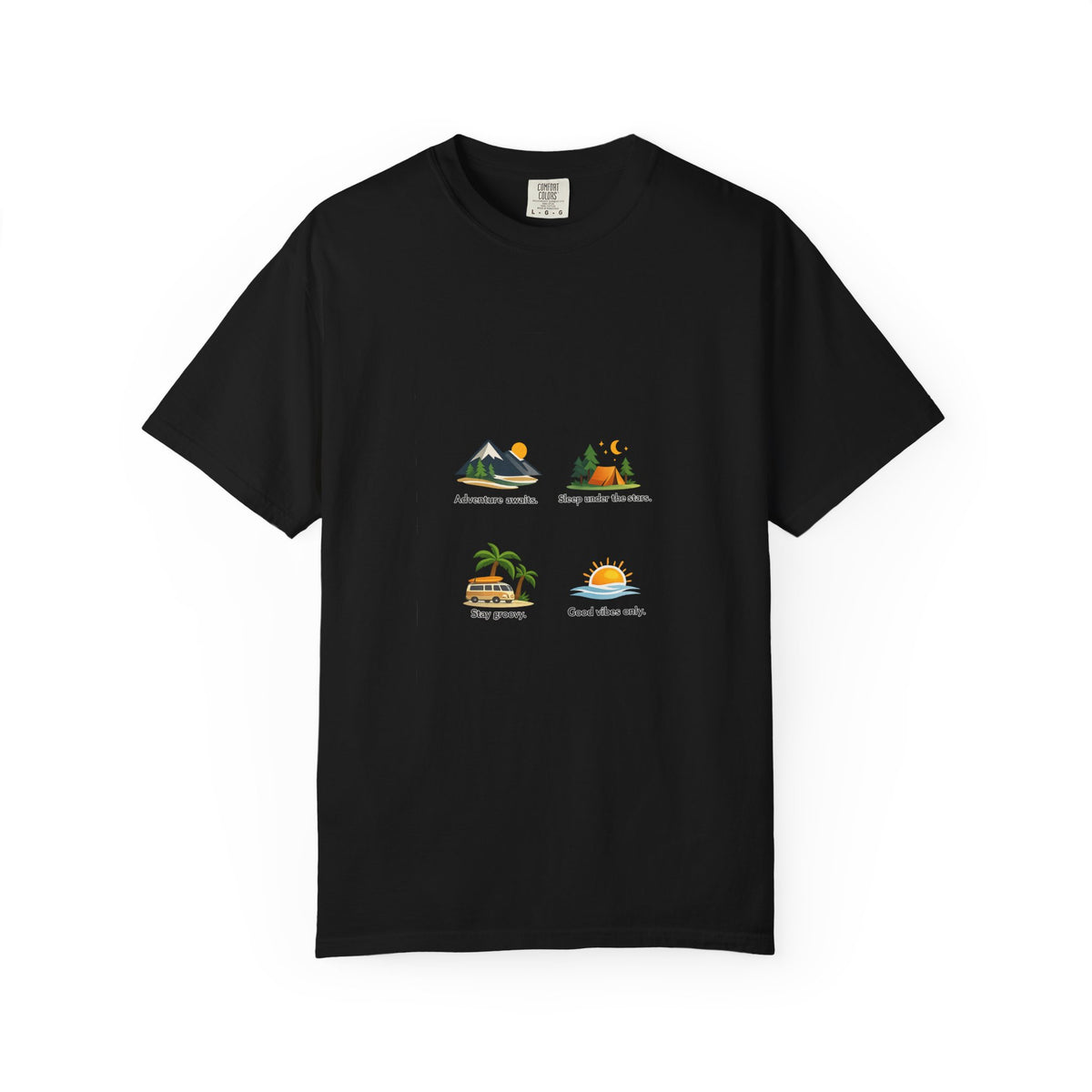 Vintage Surf Van T-Shirt – "Stay Groovy" Retro Beach Tee