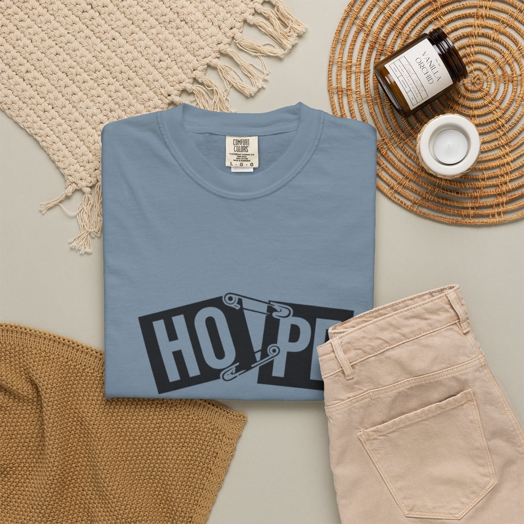 Hope Safety Pin T-Shirt — Graphic 'HOPE' Design