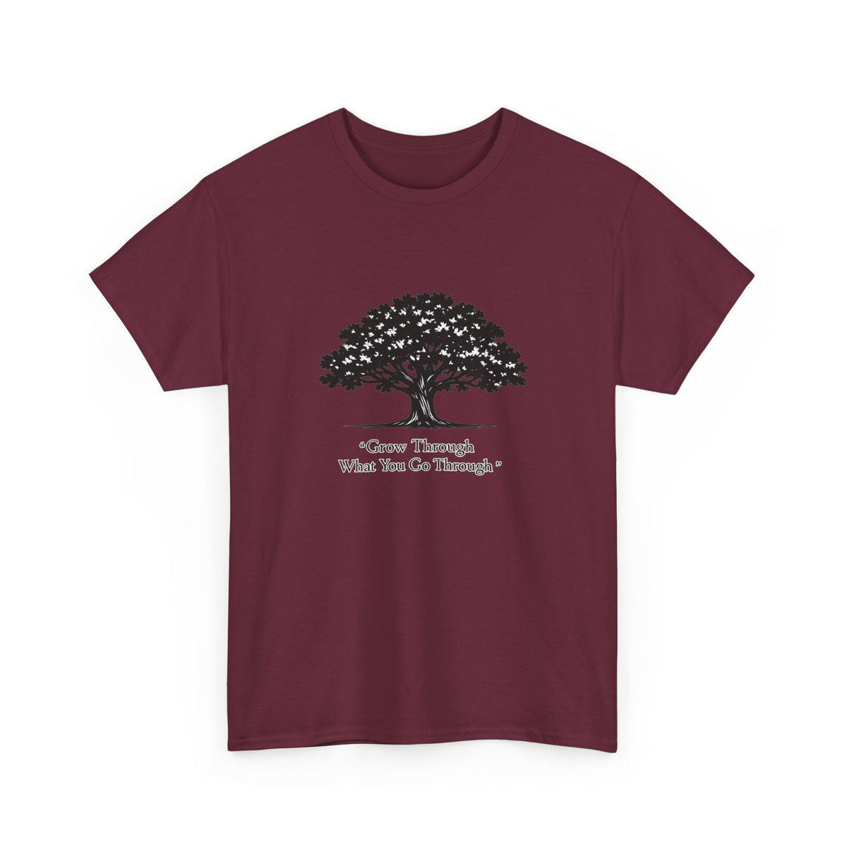 Tree of Growth T-Shirt — "Grow Through What You Go Through" Inspirational Tee
