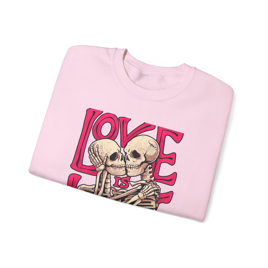 Skeleton Couple 'Love Is Love' Crewneck Sweatshirt