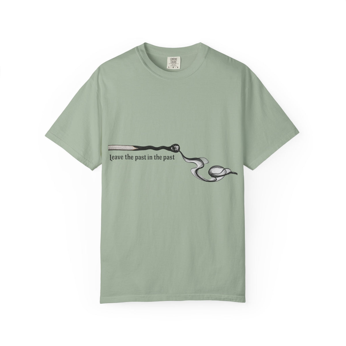 T-Shirt — Minimal Smoking Pipe Graphic “Leave the Past in the Past”
