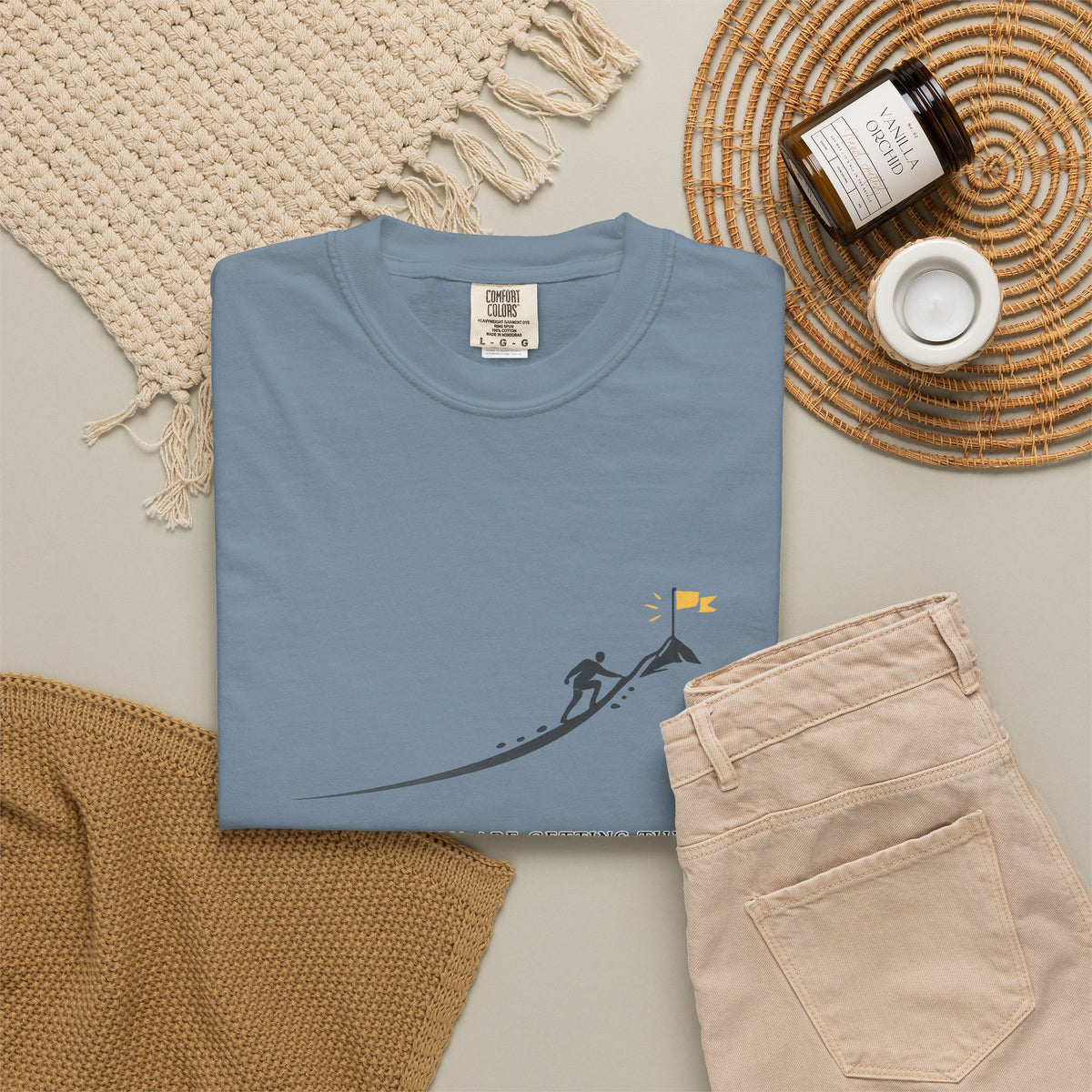 Motivational Climber T-Shirt — "Keep Going, You Are Getting There"