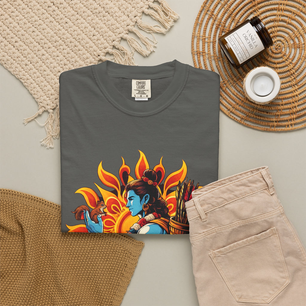 T-Shirt Ram Ji — Mythic Archer Illustration Tee (Sunburst Warrior Graphic)