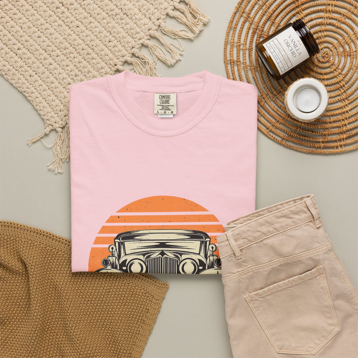 Vintage Car Sunset T-Shirt