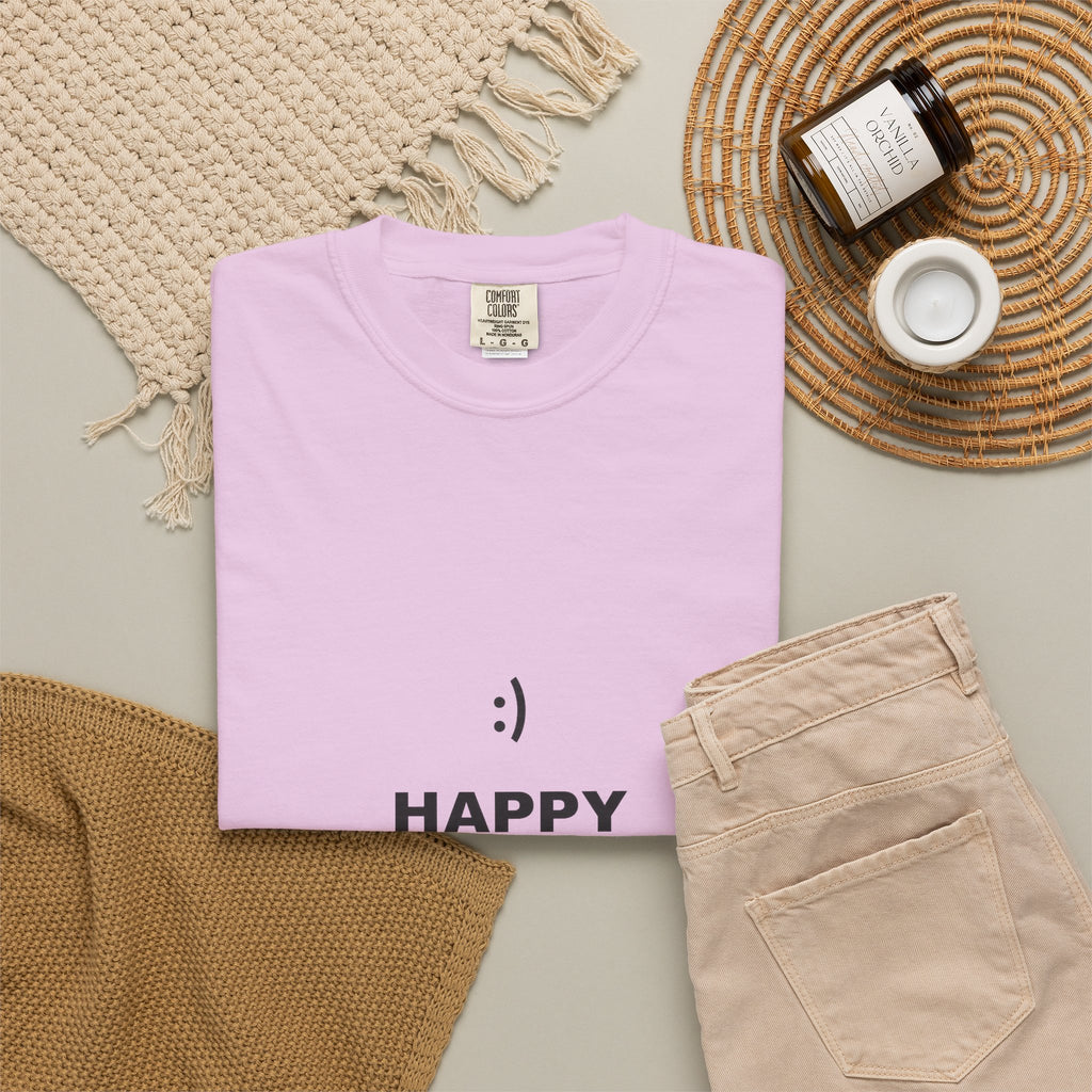 Happy Days T-Shirt — Minimal Smiley Graphic Tee