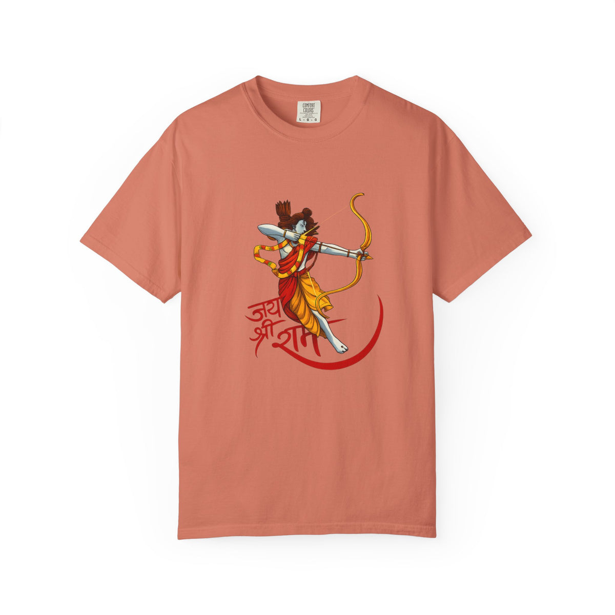 Ram Archer T-Shirt with ‘Jai Shri Ram’ Hindi Script — Hindu Festival & Devotional Tee