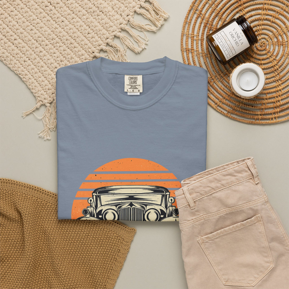 Vintage Car Sunset T-Shirt