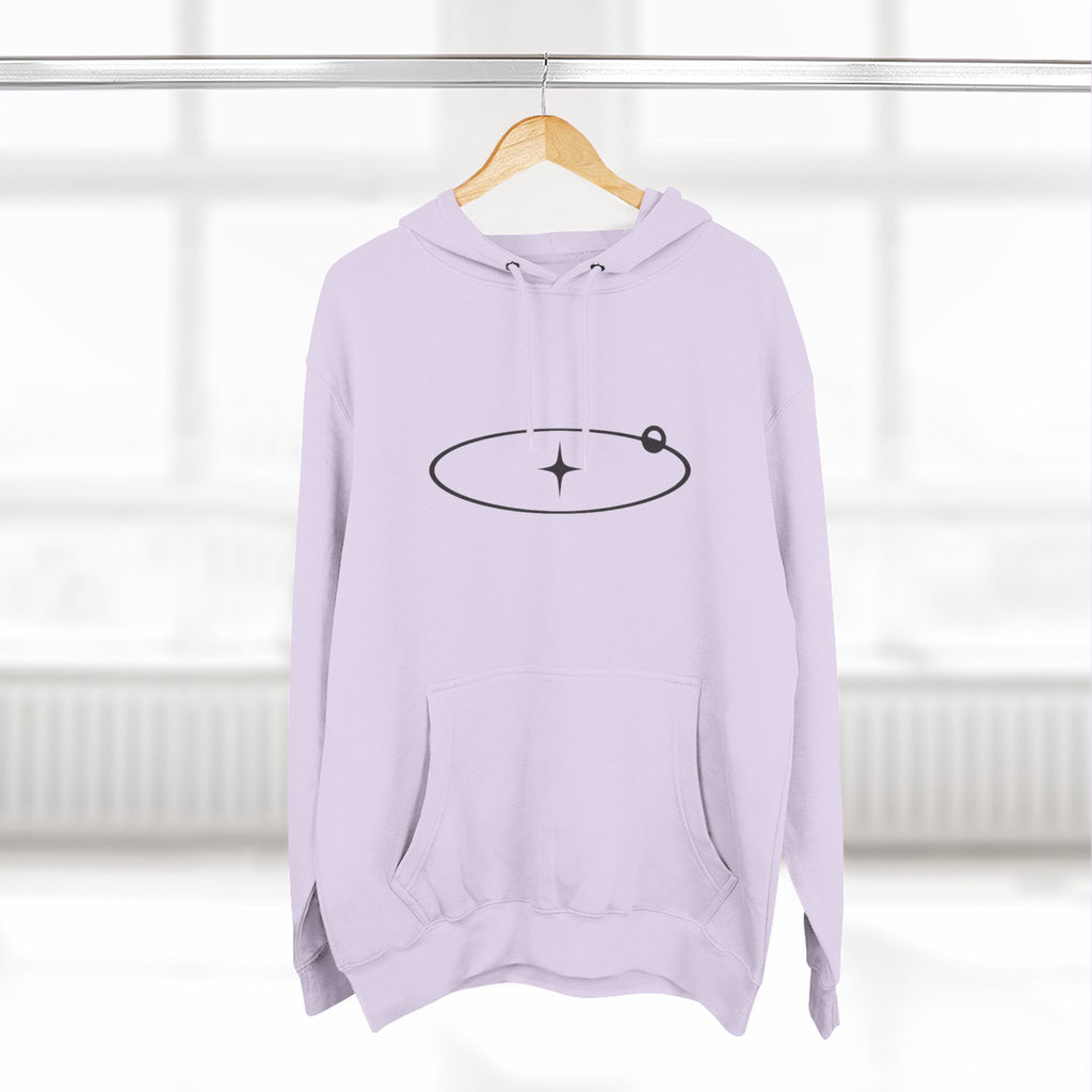 Minimal Orbit Hoodie — Simple Space Graphic Pullover