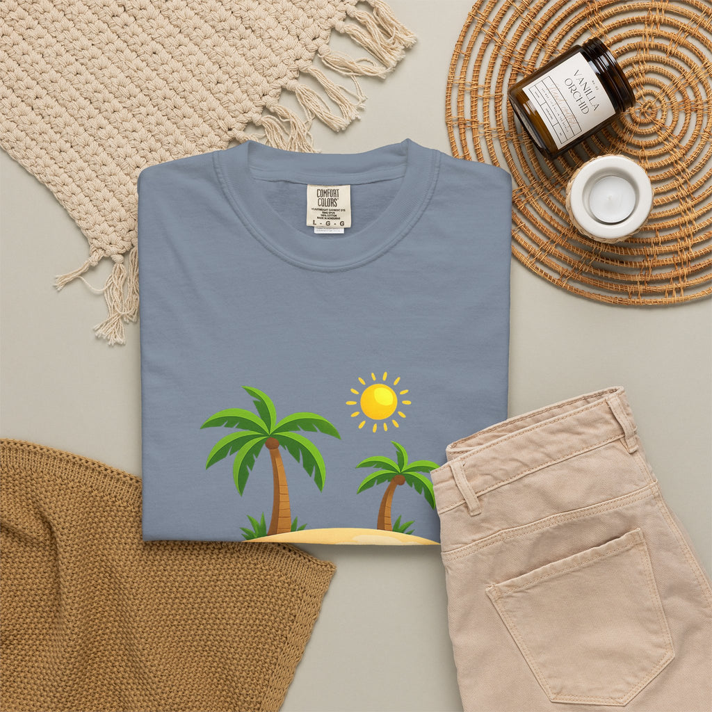 Island Paradise T-Shirt — Tropical Palm Tree Beach Graphic