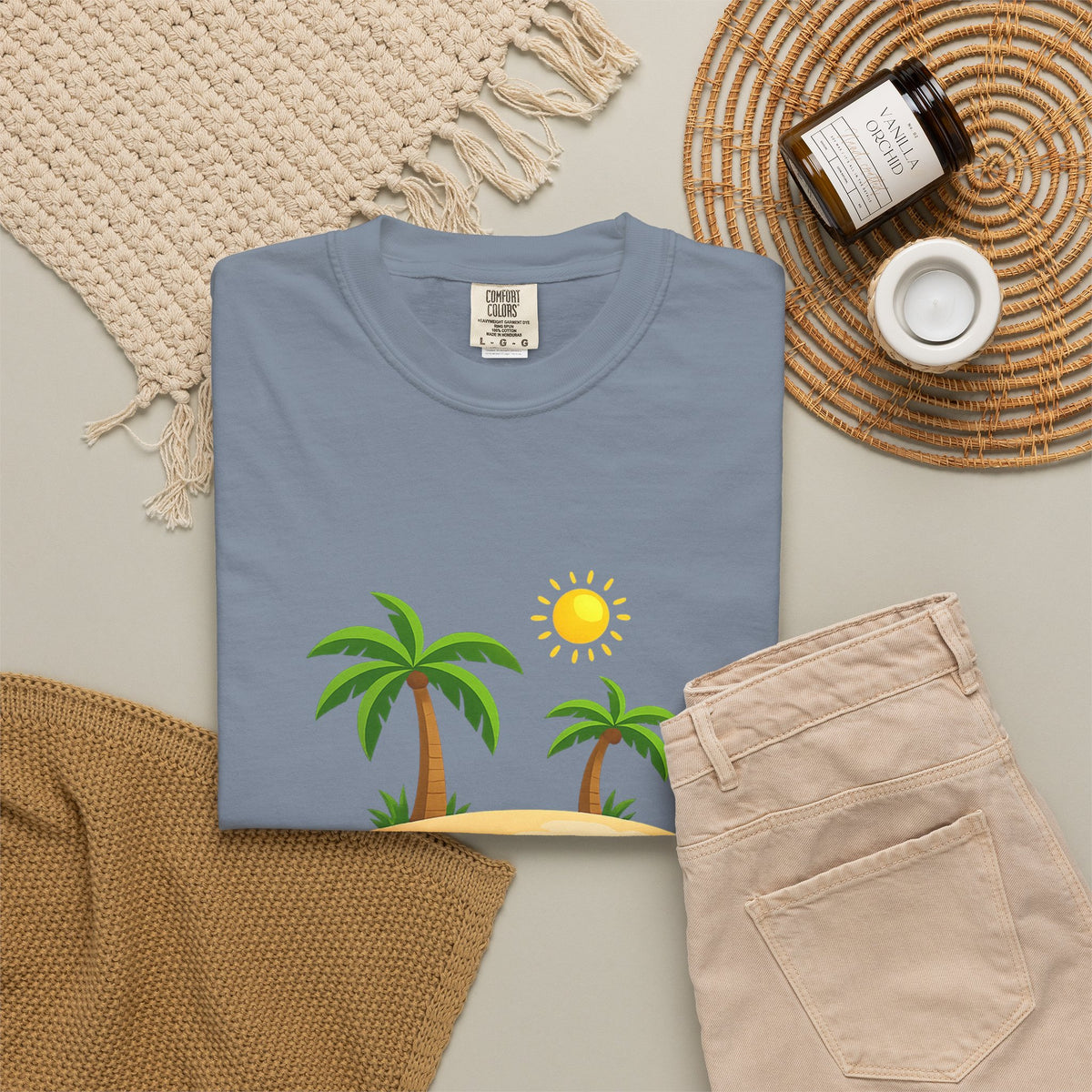 Island Paradise T-Shirt — Tropical Palm Tree Beach Graphic