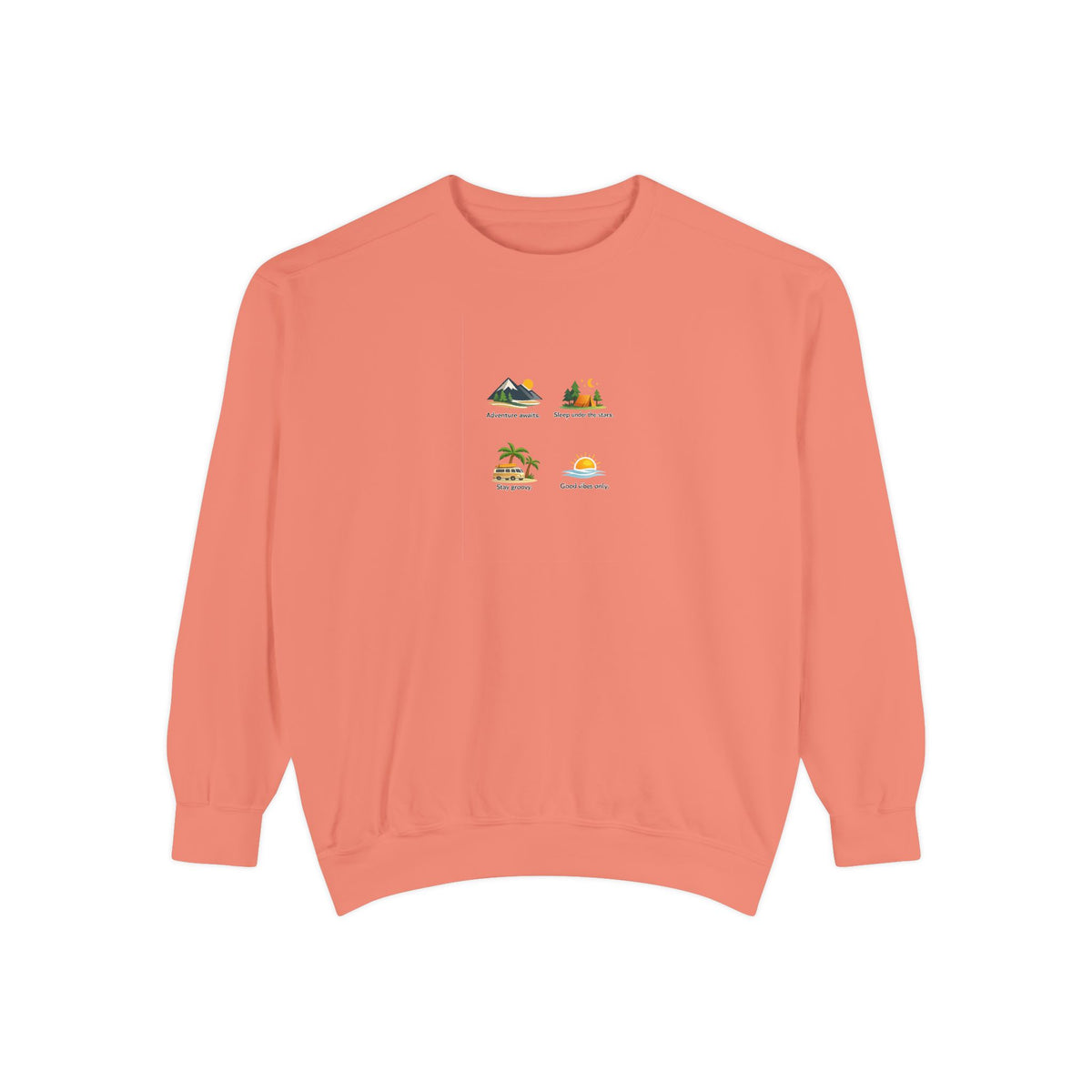 Good Vibes Only Sweatshirt — Sunrise Graphic Cozy Pullover