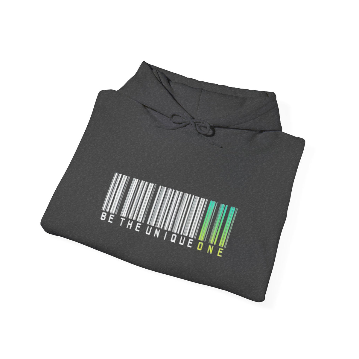 Unique One Barcode Hoodie — "Be the Unique One" Graphic Pullover