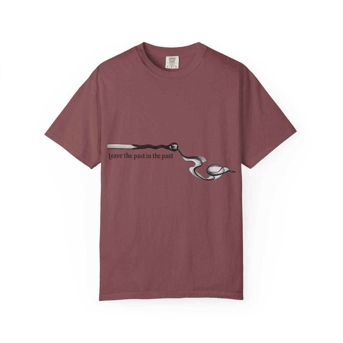 T-Shirt — Minimal Smoking Pipe Graphic “Leave the Past in the Past”