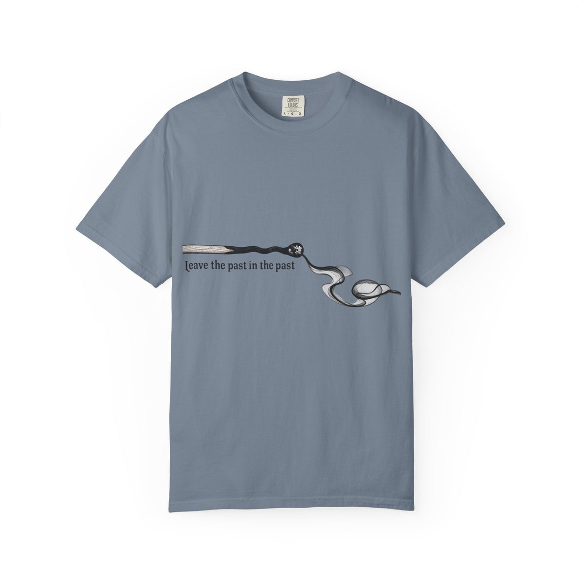 T-Shirt — Minimal Smoking Pipe Graphic “Leave the Past in the Past”