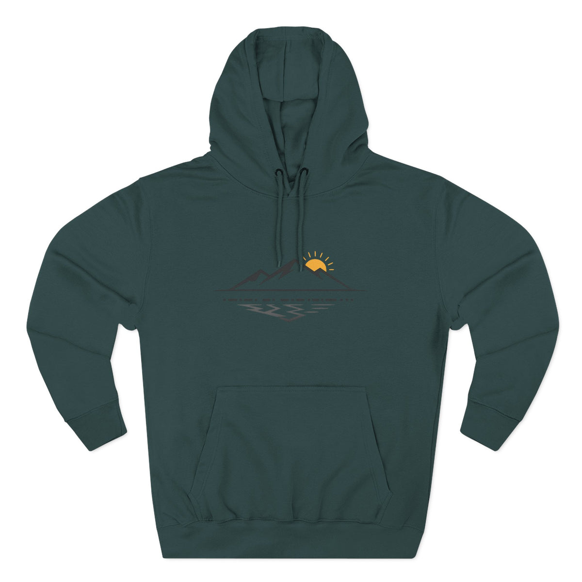 Mountain Sunrise Hoodie — Minimal Outdoor Graphic Pullover
