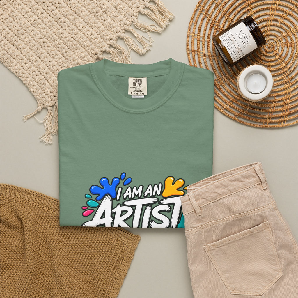 Artist T‑Shirt — "Human Artist" Colorful Paint Splash Graphic Tee