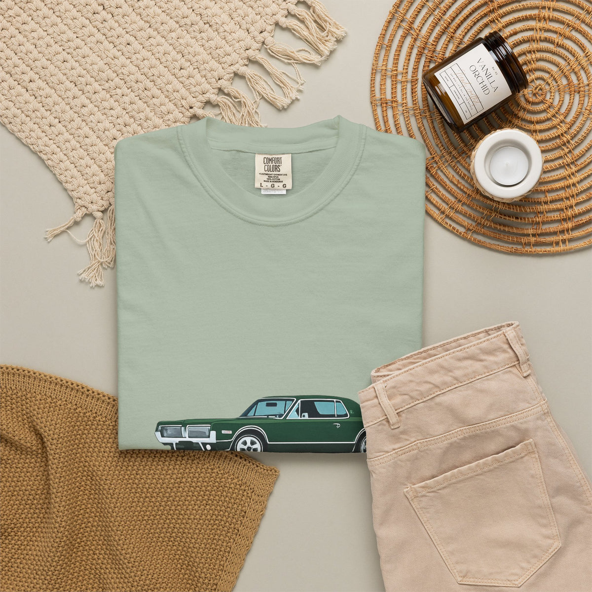 Vintage Green Muscle Car T-Shirt