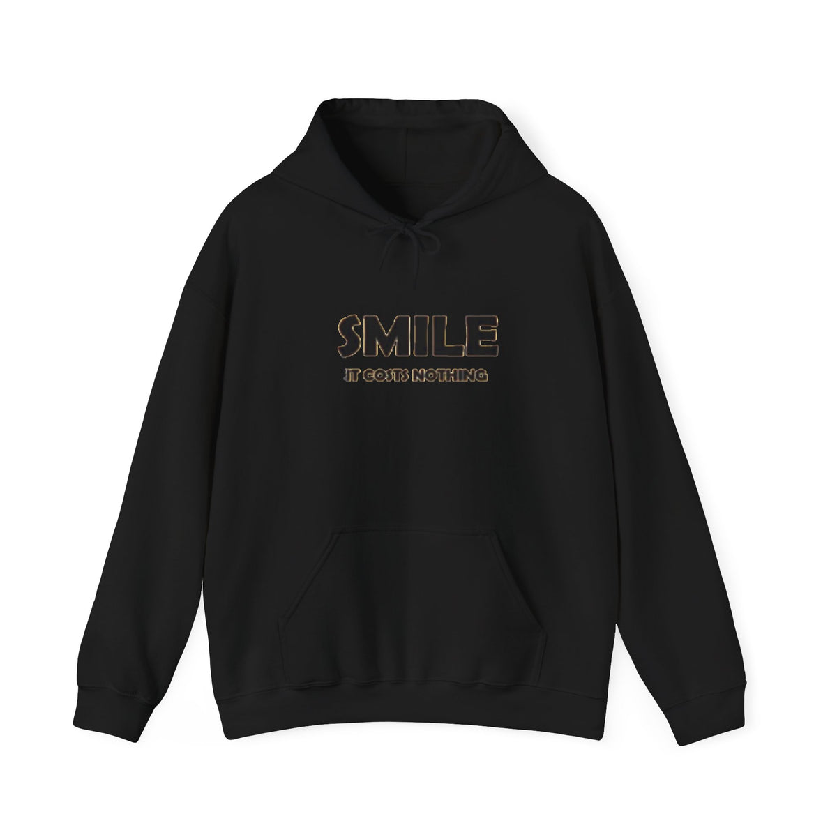 Smile It Costs Nothing Hoodie — Minimalist Positive Message Hooded Sweatshirt