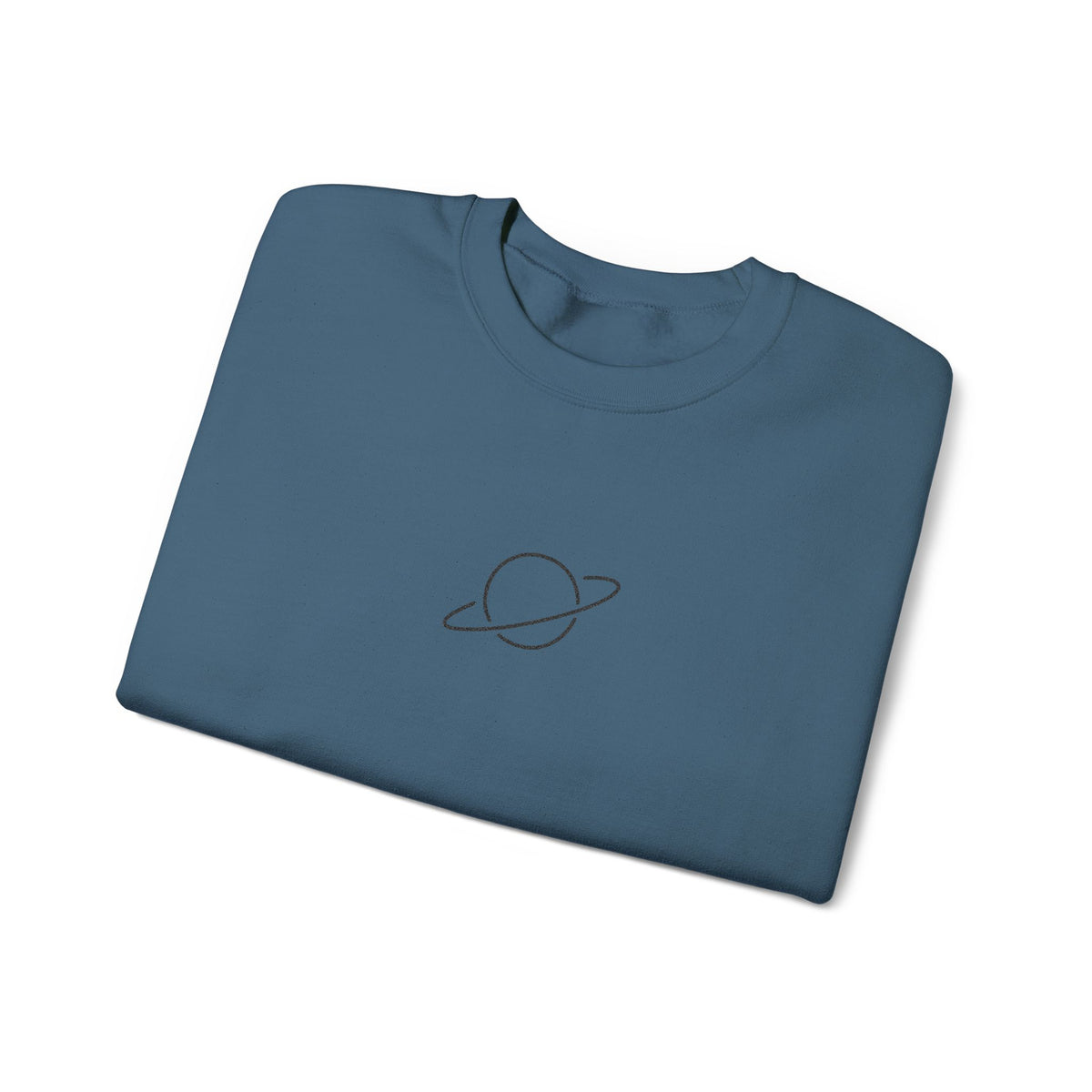 Minimal Planet Crewneck Sweatshirt Embroidered