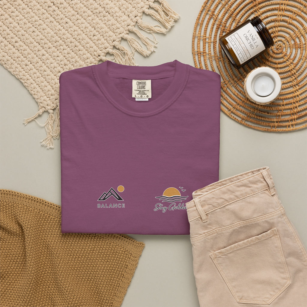 Paradise Club Tee — Minimal Sunset Palm Graphic T-Shirt