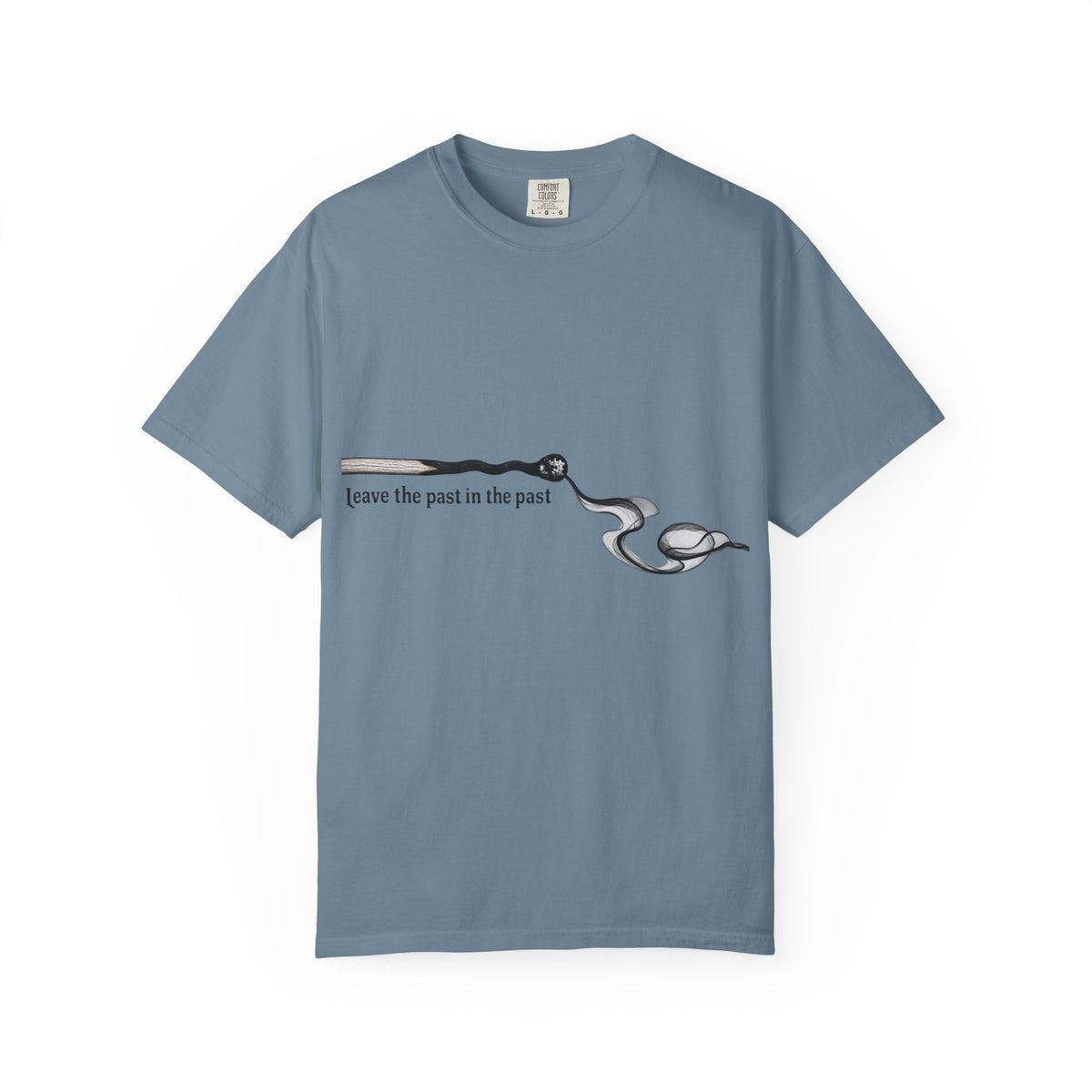 T-Shirt — Minimal Smoking Pipe Graphic “Leave the Past in the Past”