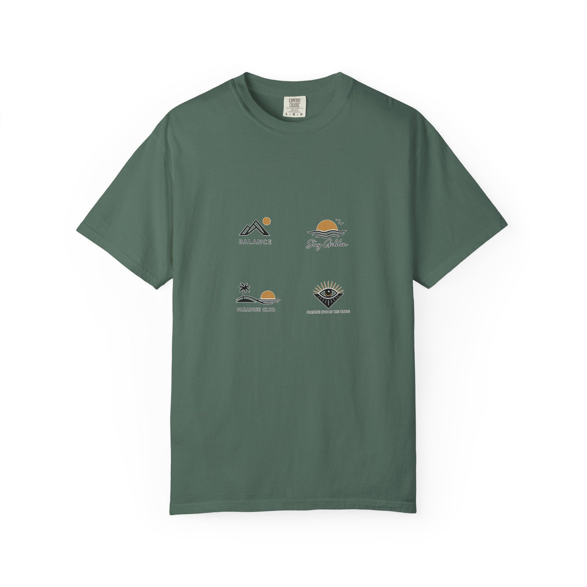 Paradise Club Tee — Minimal Sunset Palm Graphic T-Shirt