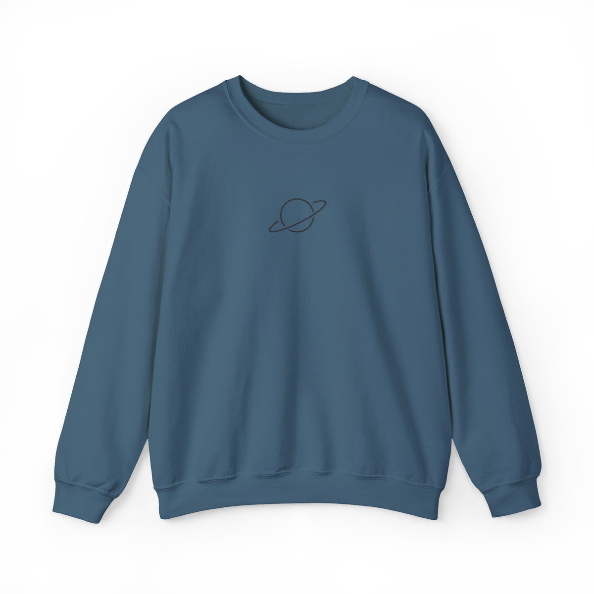 Minimal Planet Crewneck Sweatshirt Embroidered