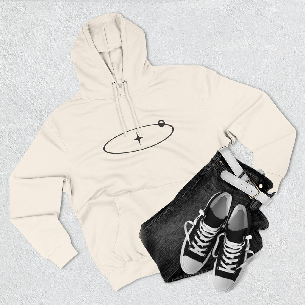 Minimal Orbit Hoodie — Simple Space Graphic Pullover