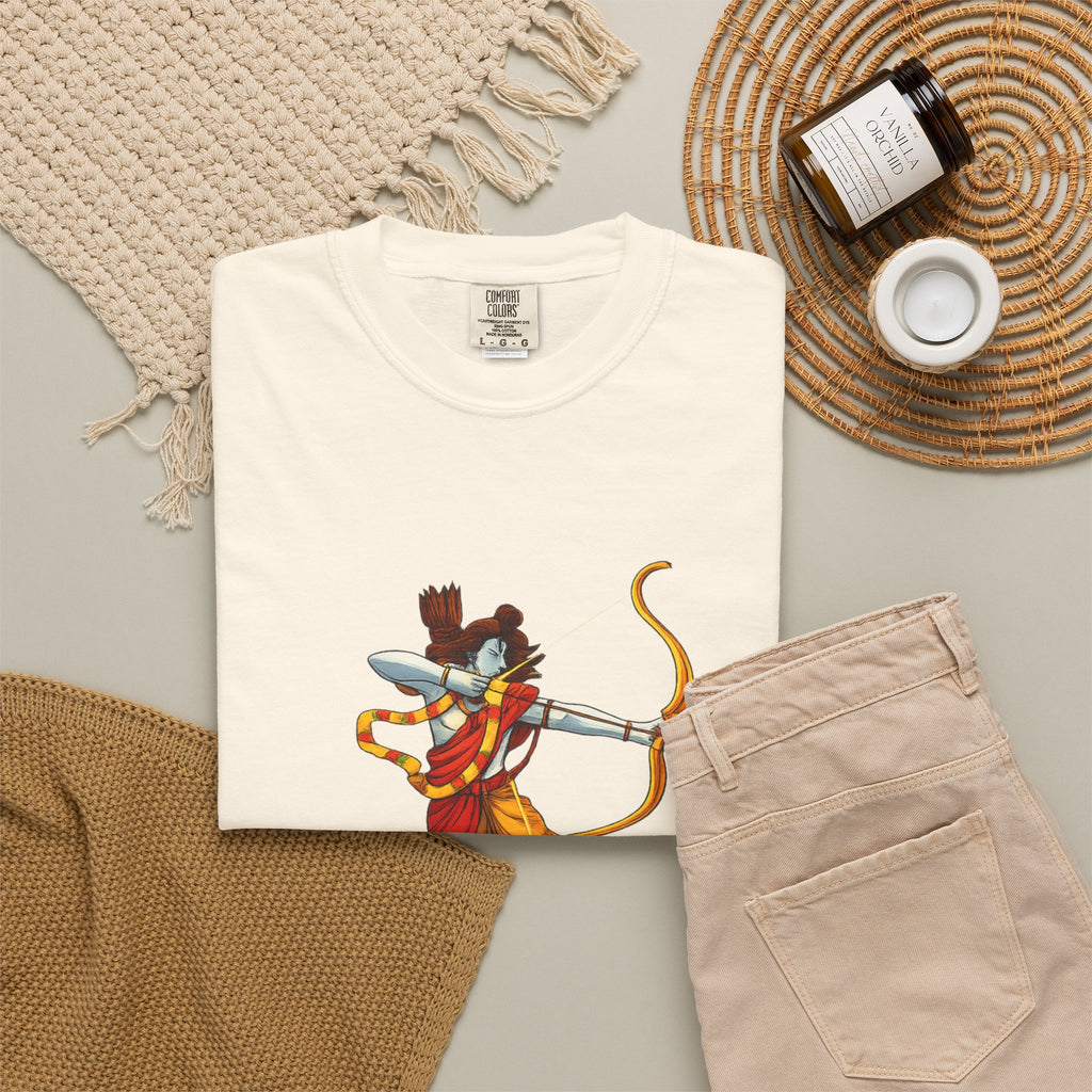 Ram Archer T-Shirt with ‘Jai Shri Ram’ Hindi Script — Hindu Festival & Devotional Tee