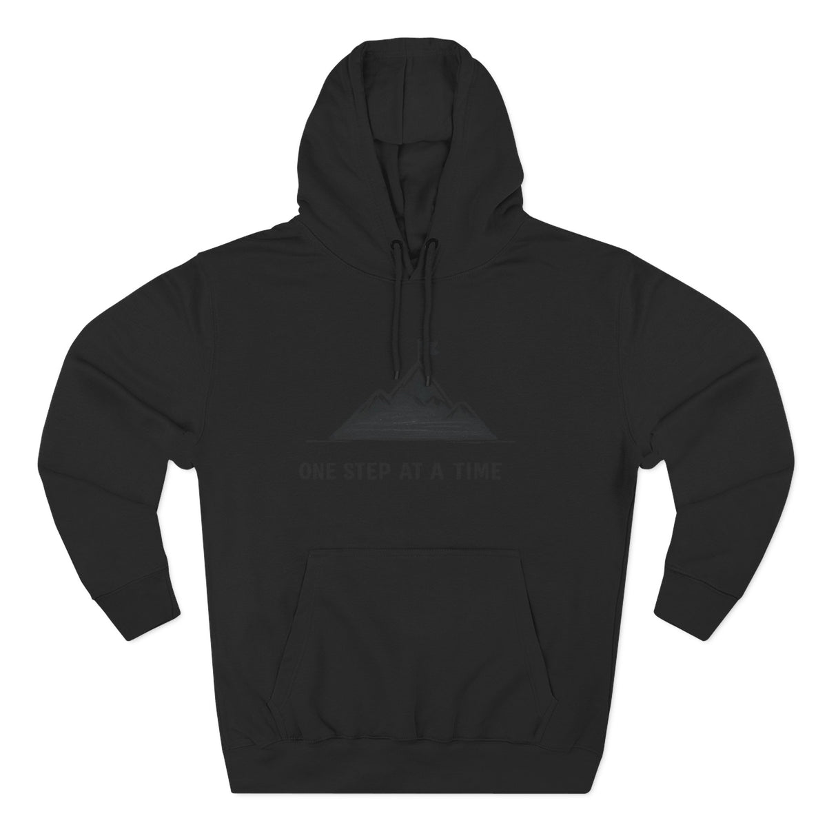 Hoodie - 'One Step at a Time' Mountain Graphic Fleece Hoodie