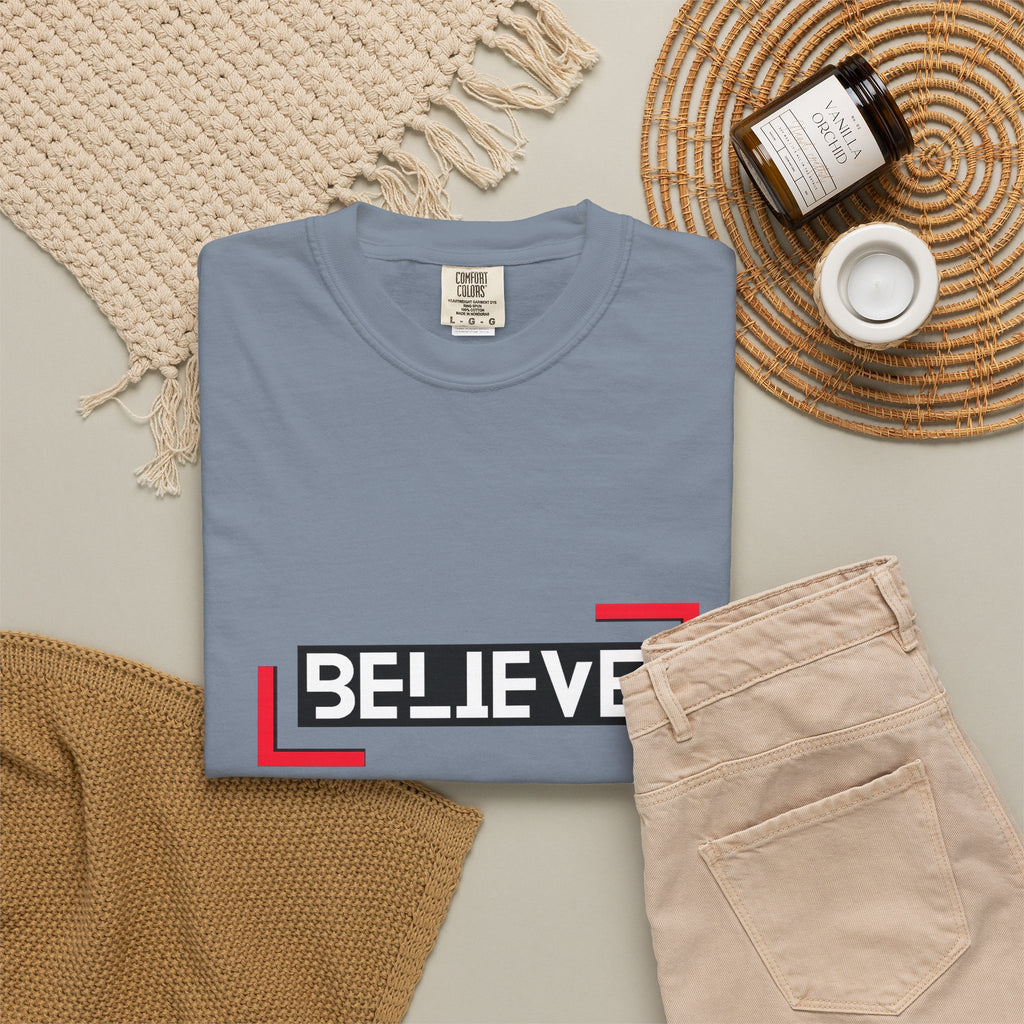 Believe Graphic T-Shirt — Bold Motivational Tee