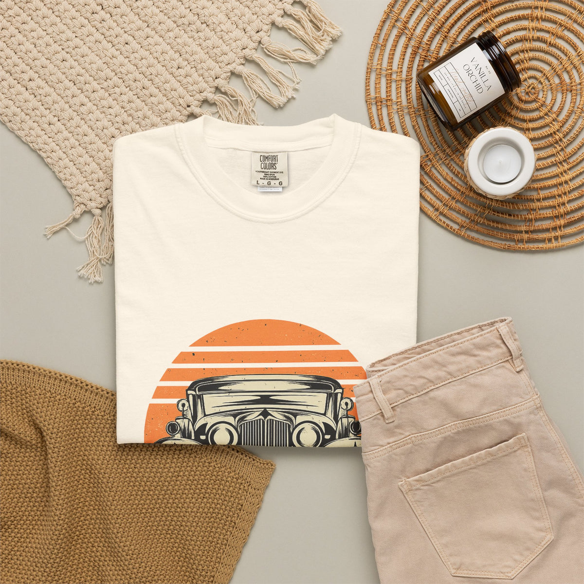 Vintage Car Sunset T-Shirt