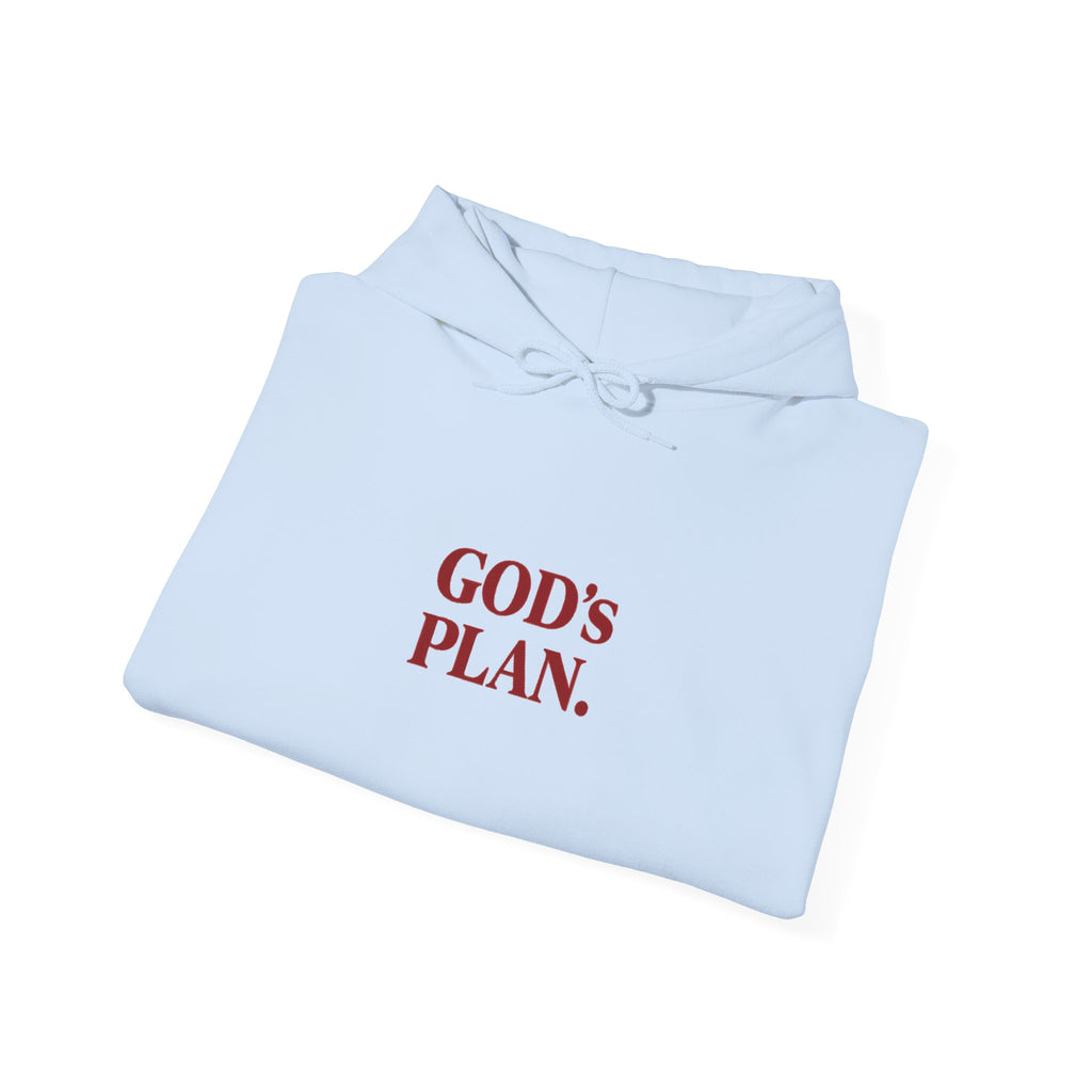 God's Plan Hoodie — Faith-Inspired White Pullover
