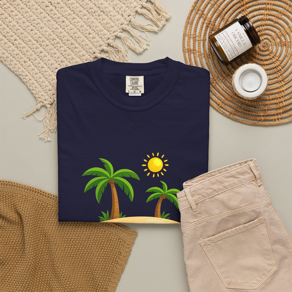 Island Paradise T-Shirt — Tropical Palm Tree Beach Graphic