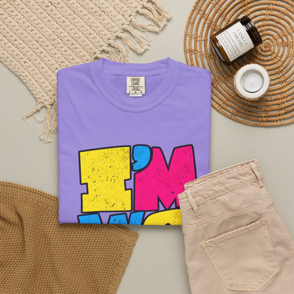 "I'M WEIRD" Colorblock Graphic T-Shirt — Retro Pop Statement Tee