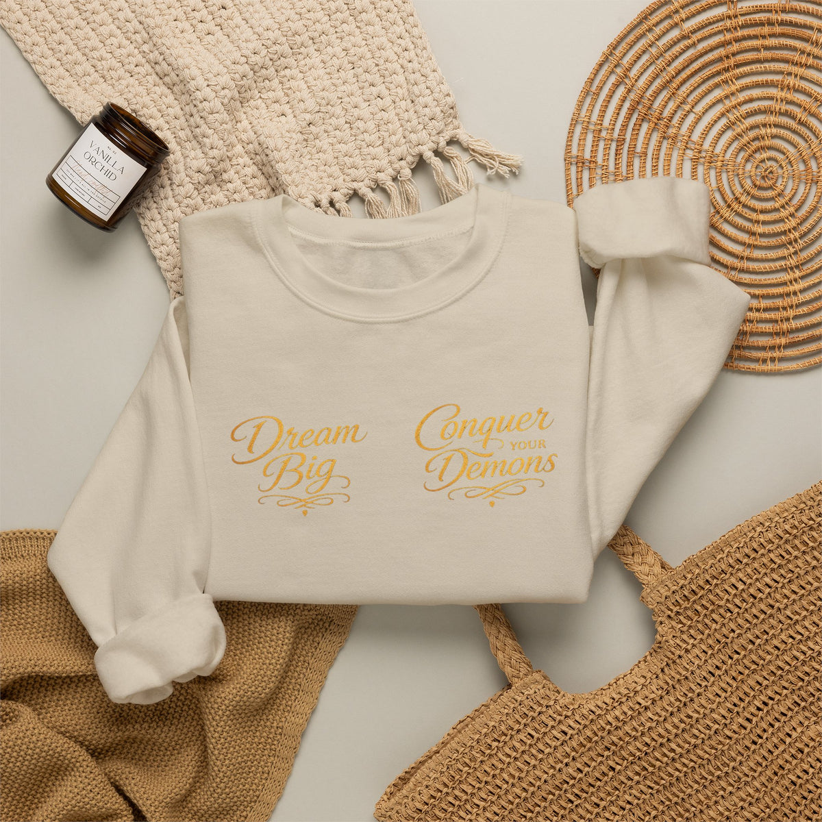 Embrace the Pain Crewneck Sweatshirt — Motivational Graphic Pullover