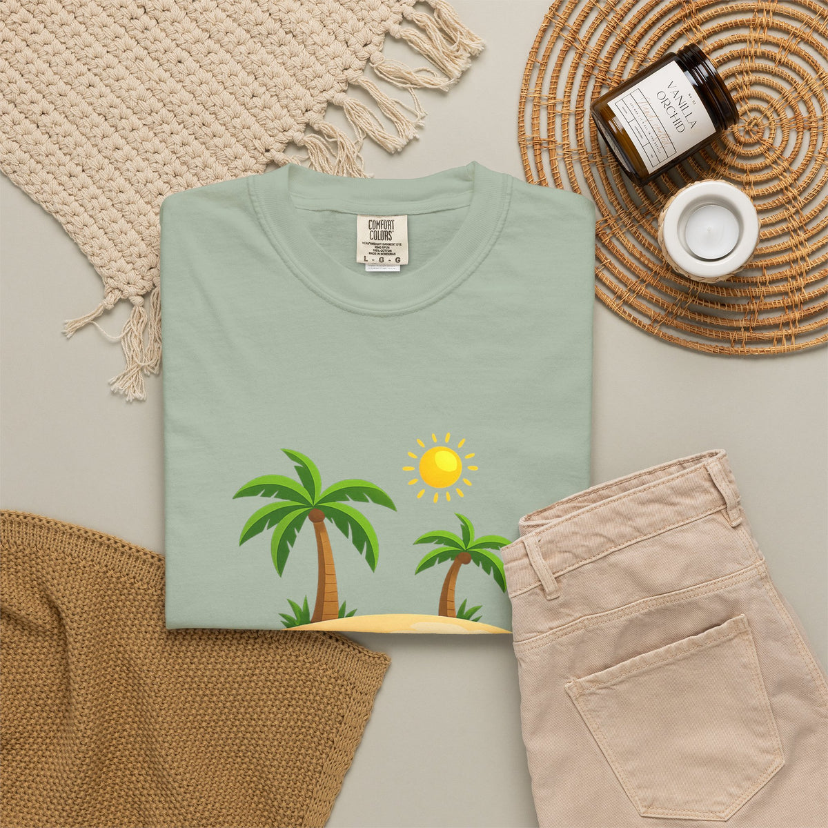 Island Paradise T-Shirt — Tropical Palm Tree Beach Graphic