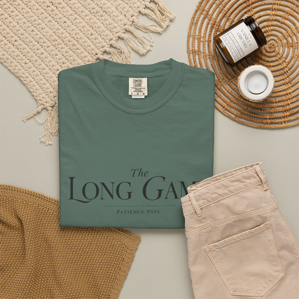 The Long Game T-Shirt — Minimalist Script Tee
