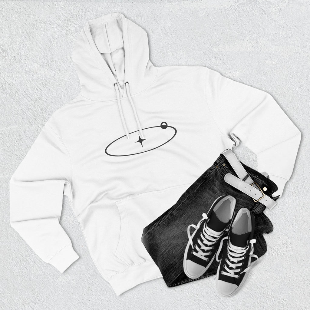 Minimal Orbit Hoodie — Simple Space Graphic Pullover