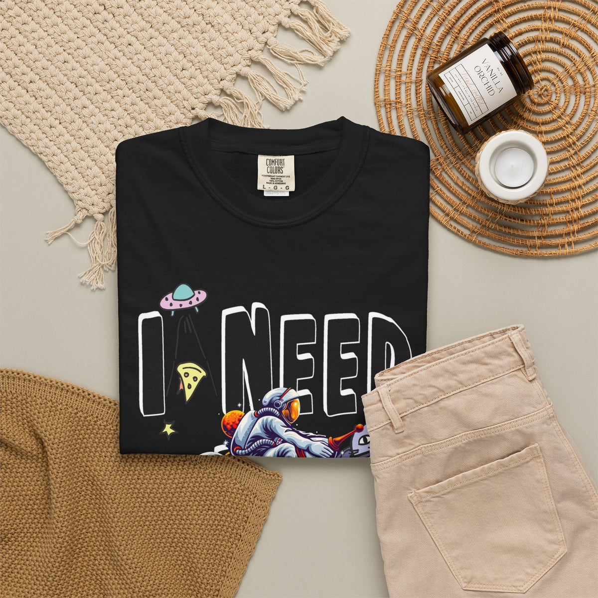I Need Space T-Shirt — Funny Space Cartoon Astronaut Tee