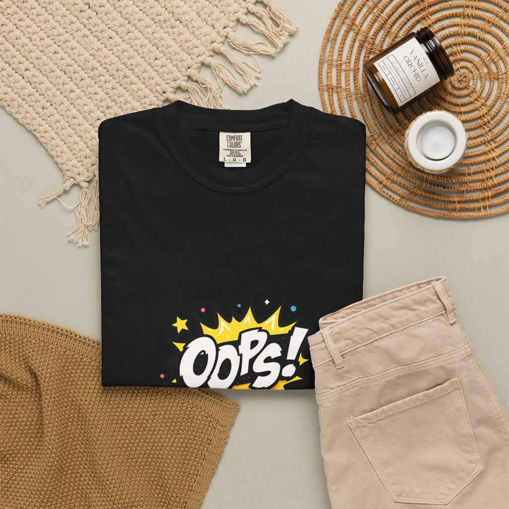 Oops! Comic Graphic T-Shirt — Retro Pop Art Tee