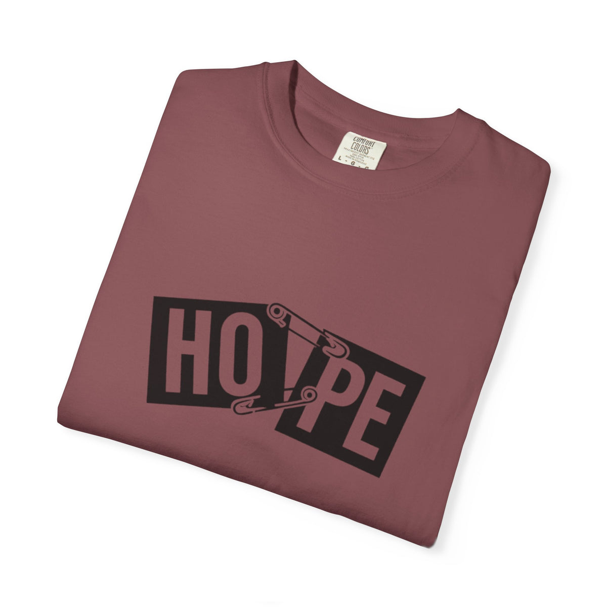 Hope Safety Pin T-Shirt — Graphic 'HOPE' Design