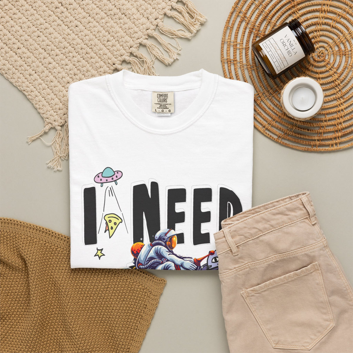 I Need Space T-Shirt — Funny Space Cartoon Astronaut Tee