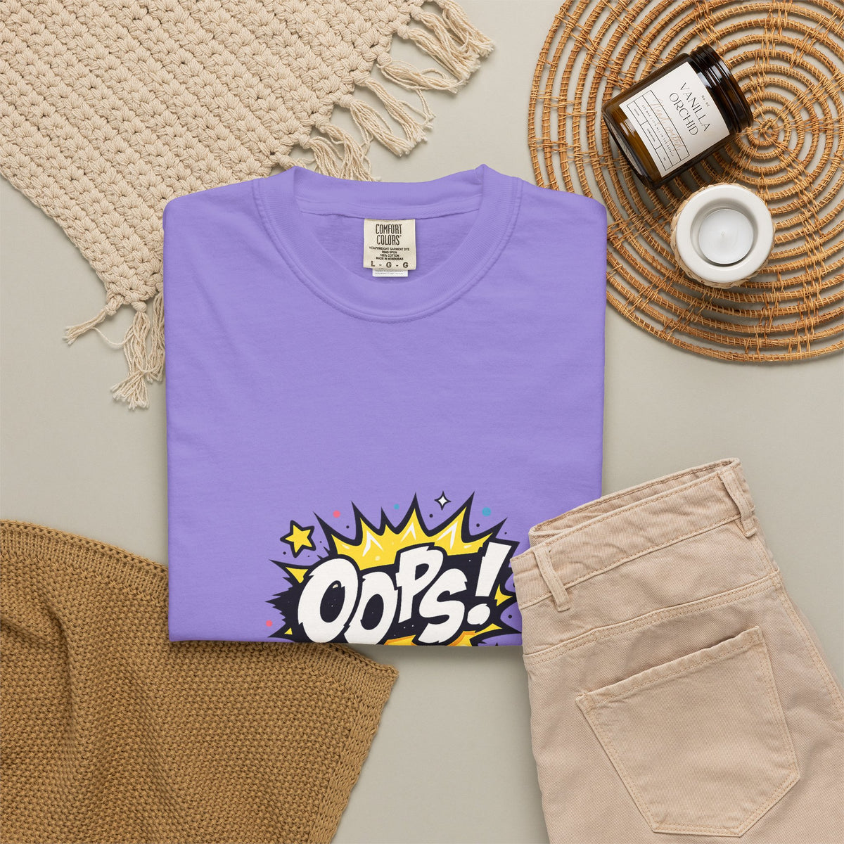 Oops! Comic Graphic T-Shirt — Retro Pop Art Tee