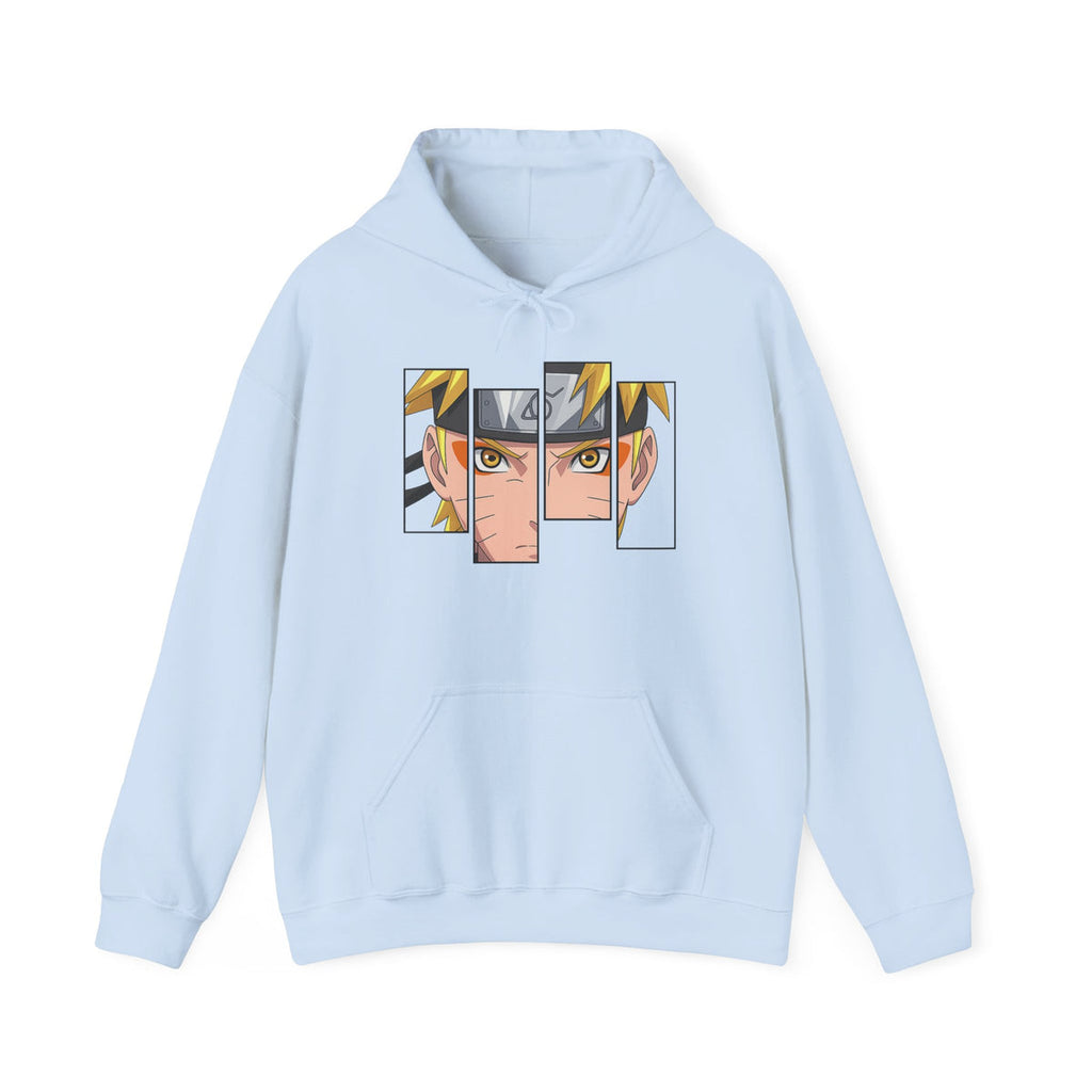 Anime Eyes Split-Panel Hoodie