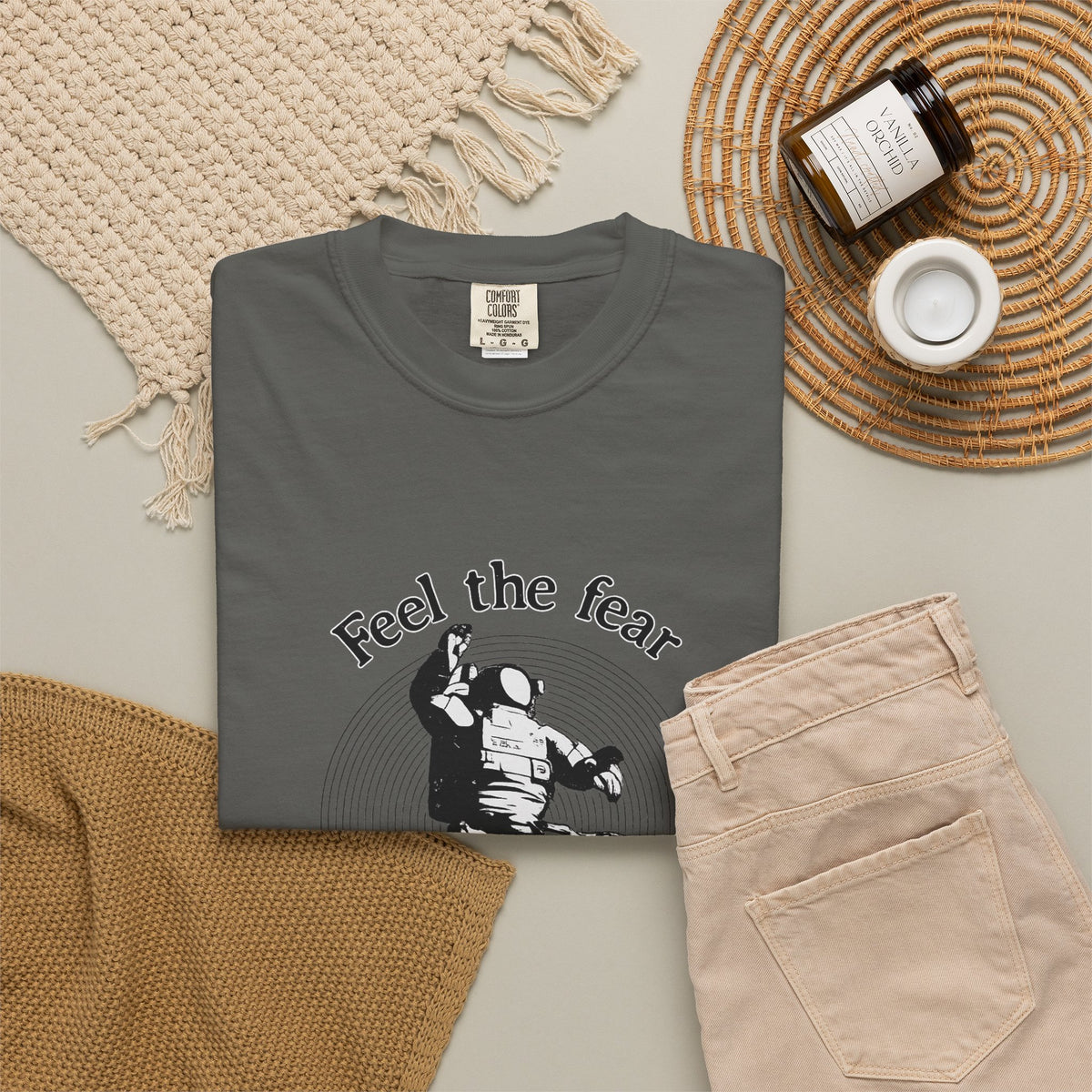 Astronaut 'Feel the Fear and Do It Anyway' Graphic T‑Shirt